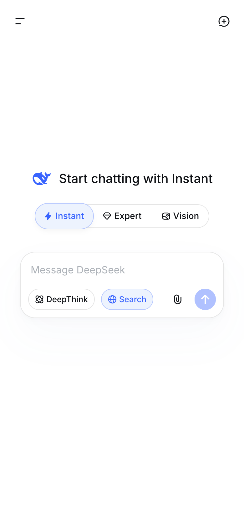 DeepSeek UI screenshot, mobile, week of August 17, 2026