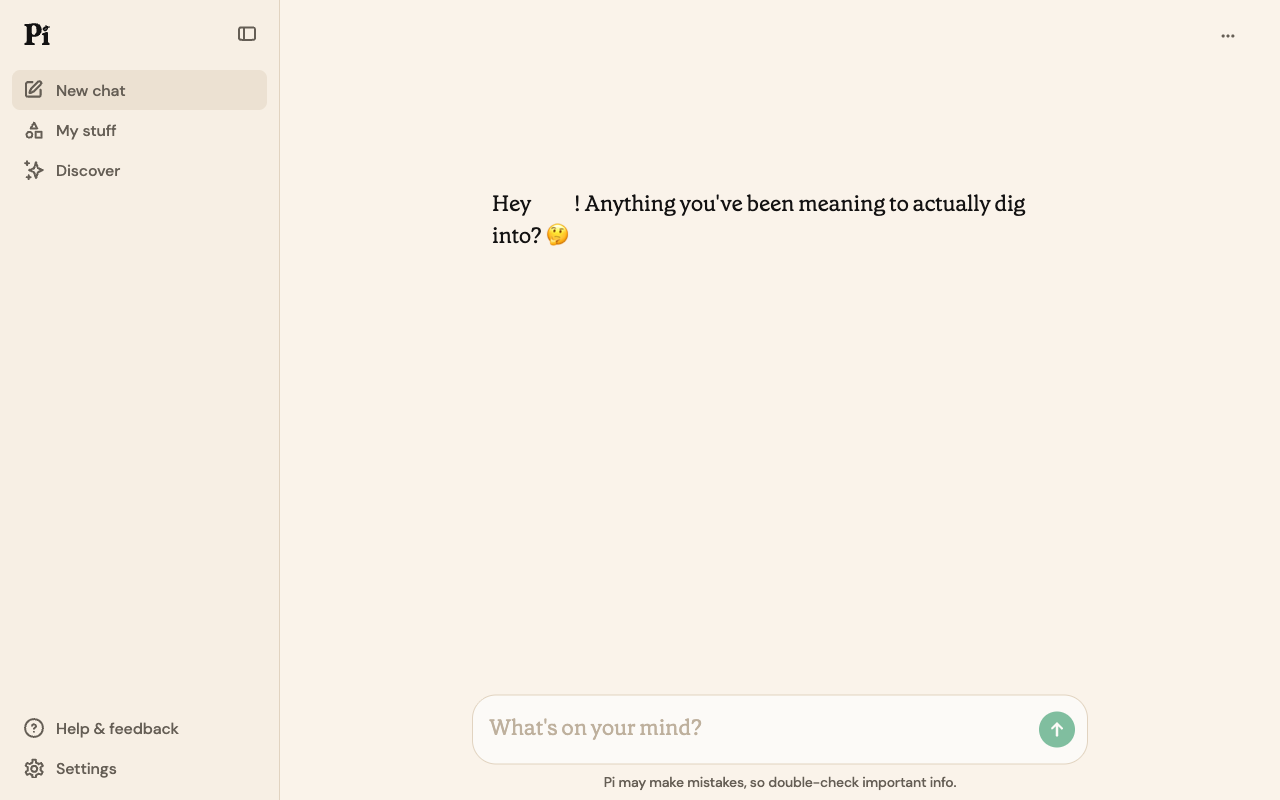 Pi UI screenshot, desktop, week of August 17, 2026