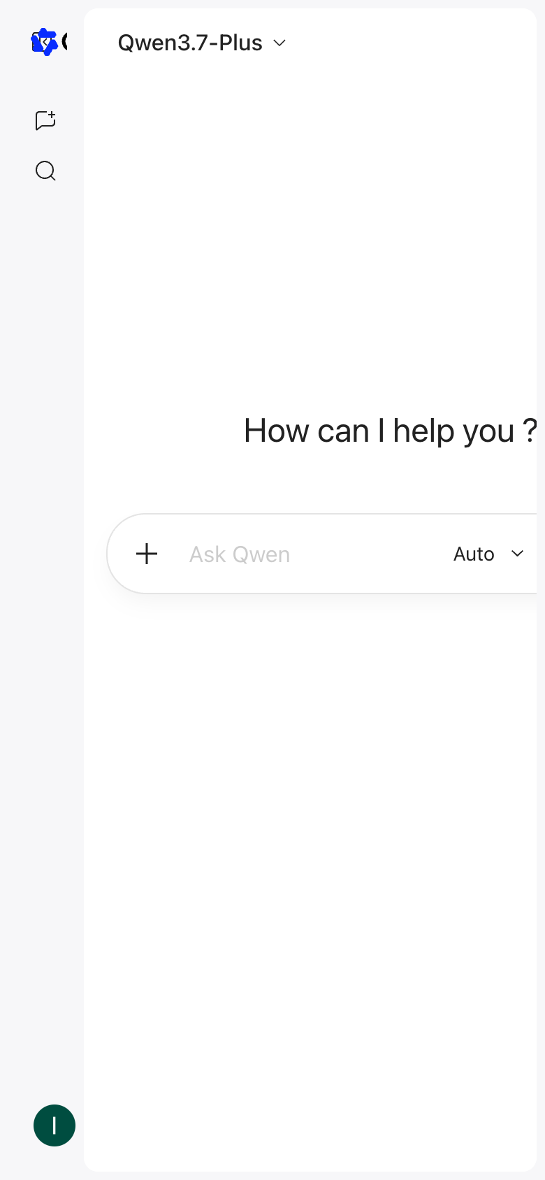 Qwen Chat UI screenshot, mobile, week of August 17, 2026