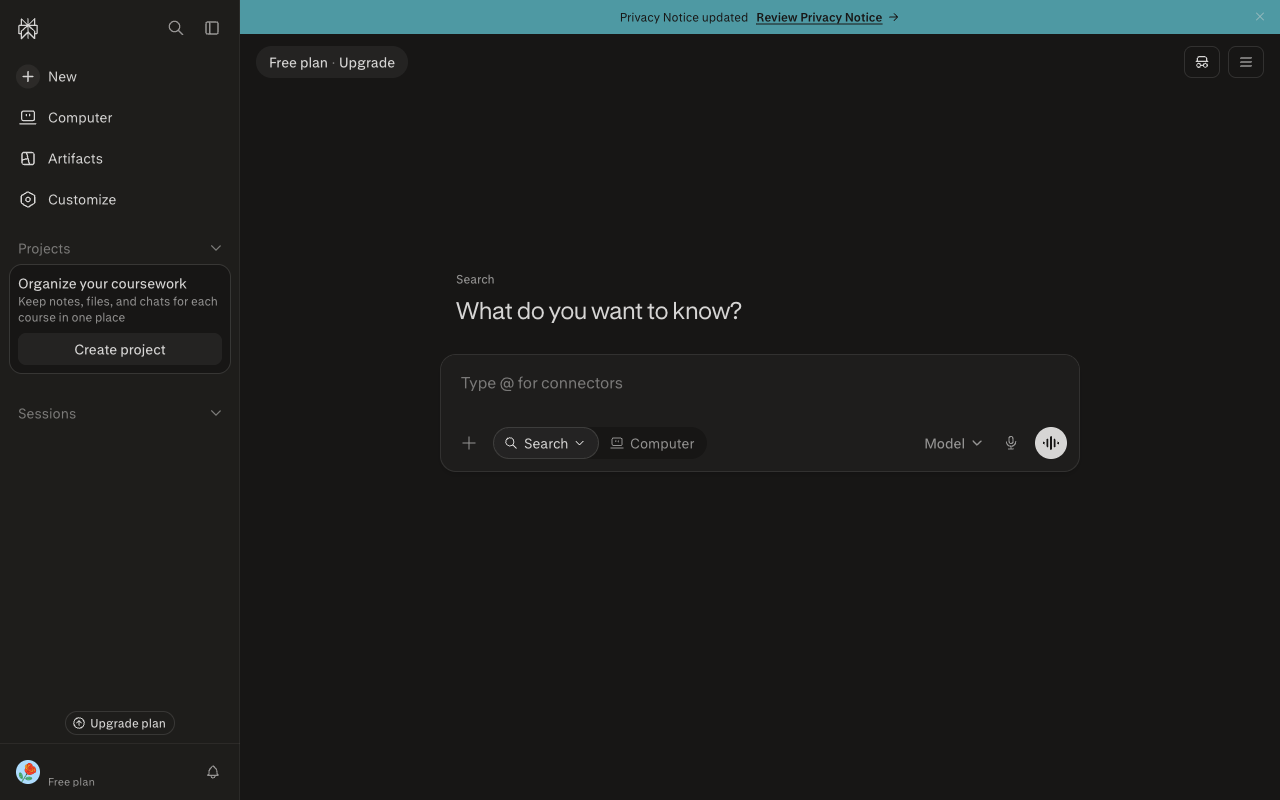 Perplexity UI screenshot, desktop, week of September 7, 2026