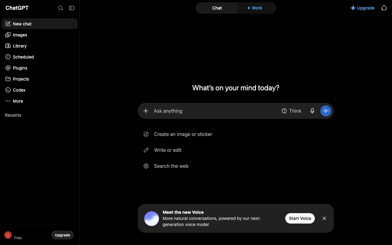 ChatGPT UI screenshot, desktop, week of September 21, 2026